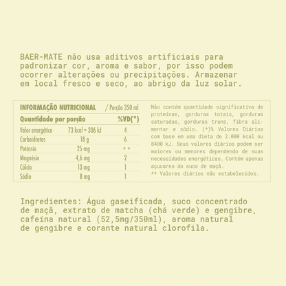 Baer-Matcha 350ml (12 unidades)
